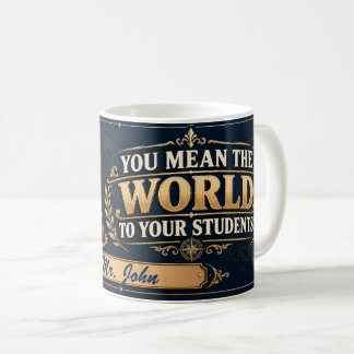 Personalized Geography Teacher Mug, Thank You Gift Coffee Mug