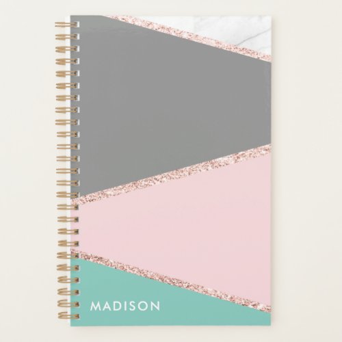 Custom Planners 13 Personalized Geometric Color Block Planner
