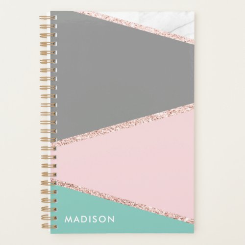 Personalized Geometric Color Block Planner