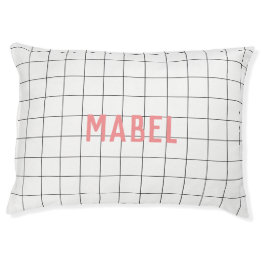 Personalized Geometric Coral Pink Custom Pet Bed