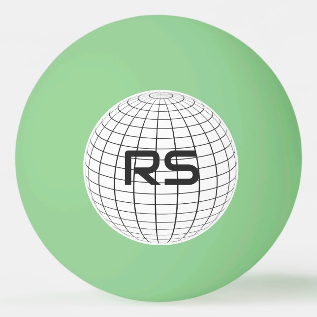 Personalized Geometric Globe Monogram Golf Balls (Front)