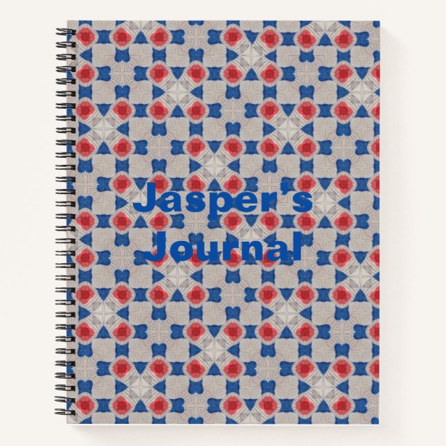 Personalized Geometric Journal. Geometric Design.  Notebook (Front)