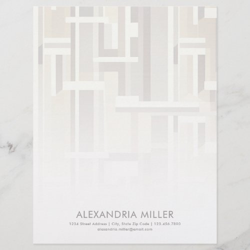 Personalized Geometric Minimalist Letterhead