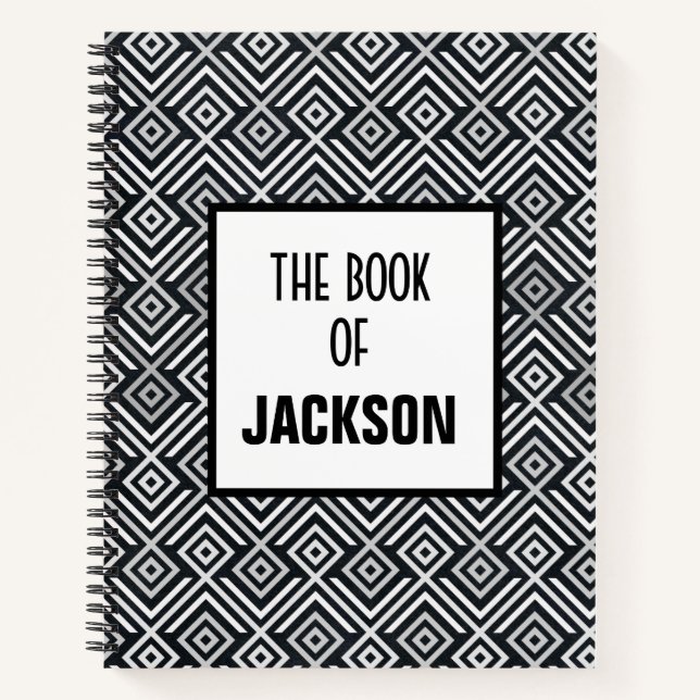 Personalized Geometric Notebook (Front)