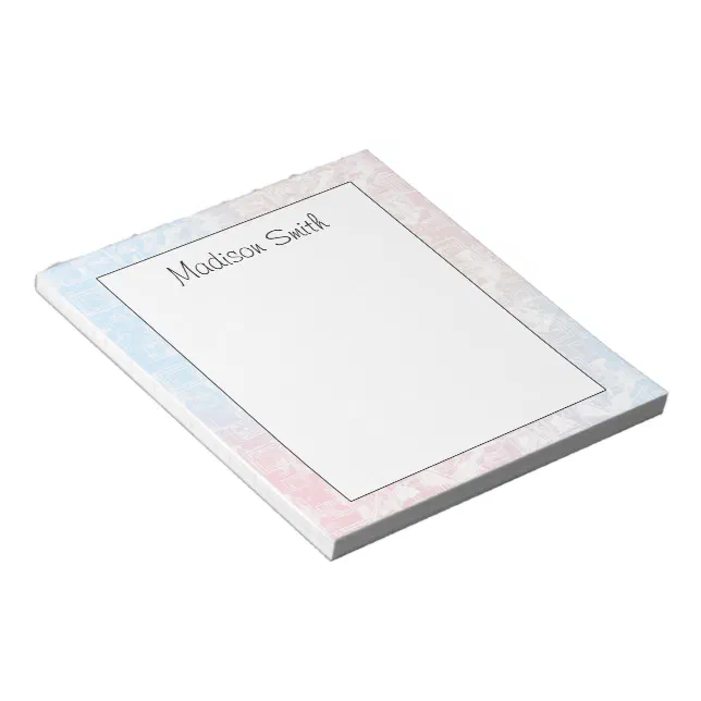 Angled Notepad Personalized Geometric Notepad | Zazzle