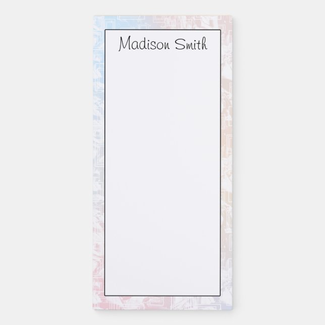 Personalized Geometric Pattern Notepad (Front)