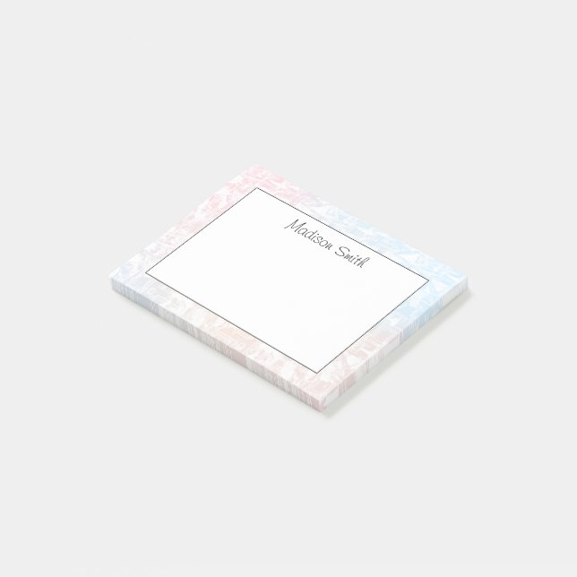 Personalized Geometric  Post-it Notes (Angled)