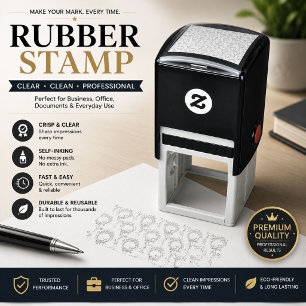 Personalized Geometric Self-Inking Stamp