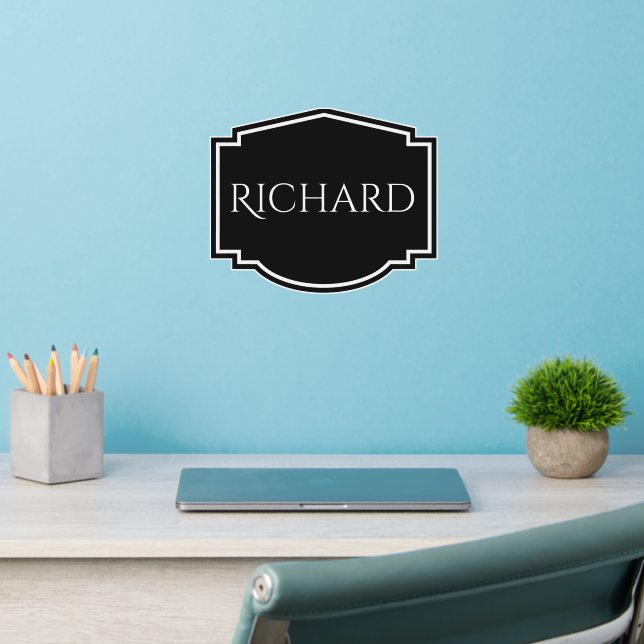 Personalized Geometric Vintage Wall Decal (Home Office 2)