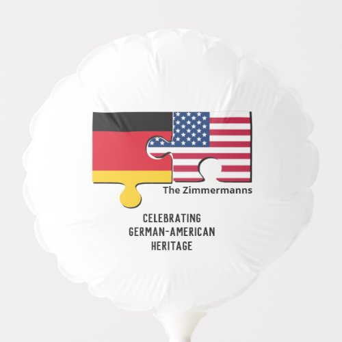 Personalized GERMAN AMERICAN Balloon