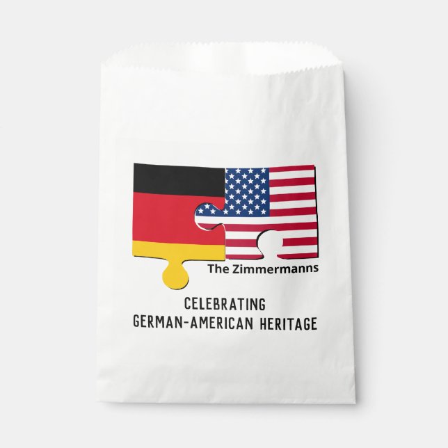 Personalized GERMAN AMERICAN Favor Bag (Front)