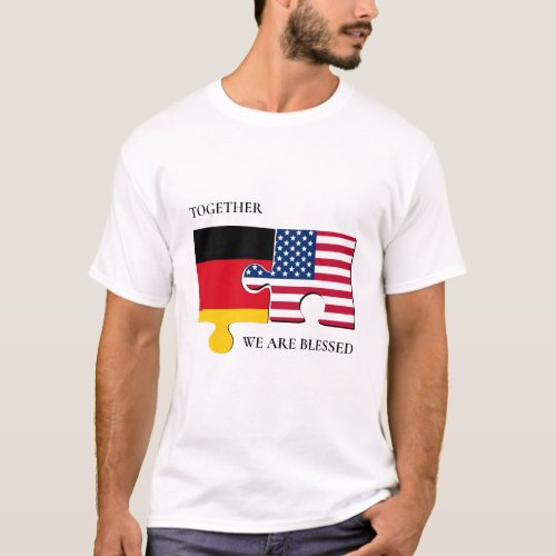 Personalized GERMAN AMERICAN Flag T_Shirt