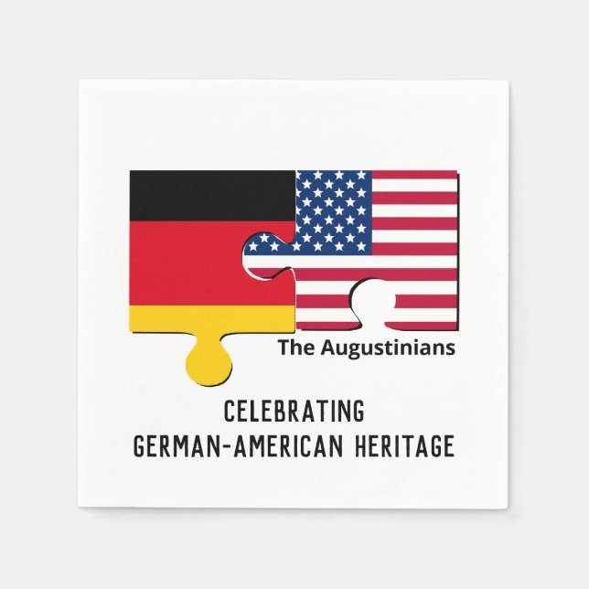 Personalized GERMAN AMERICAN Napkins (Front)