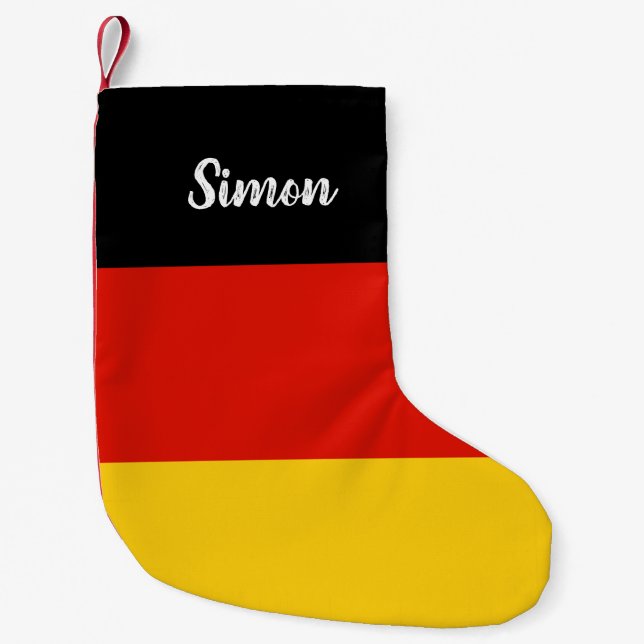 Personalized German flag Christmas stocking (Front)