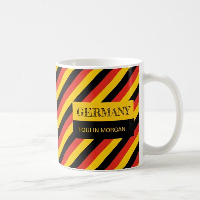 Personalized  German Flag Coffee Mug (Right)
