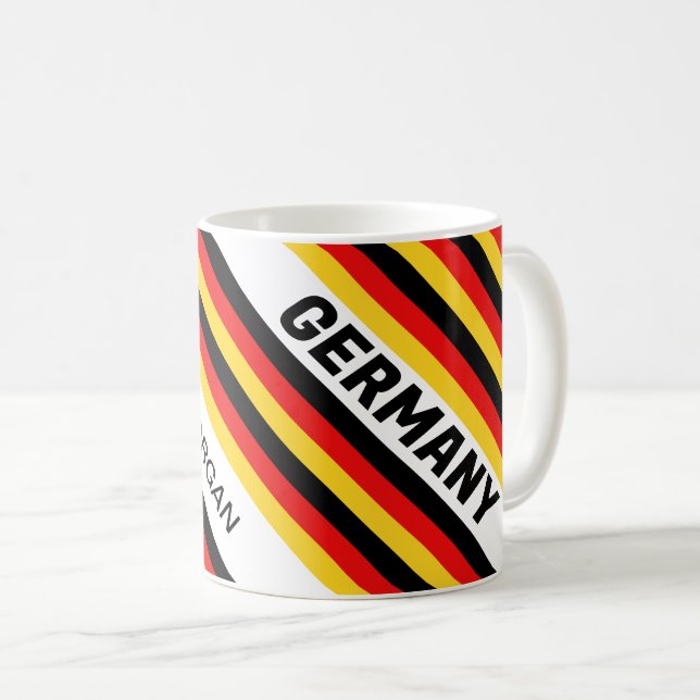 Personalized  German Flag Coffee Mug (Front Right)