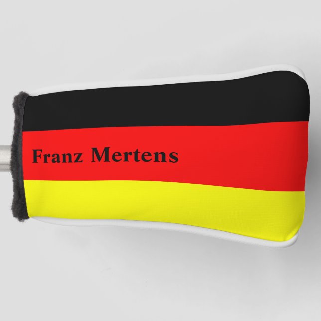 Personalized German Flag Golf Head Cover (Front)