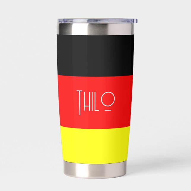 Personalized German Flag Insulated Tumbler (Left)