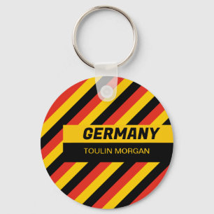 Personalized  German Flag Keychain