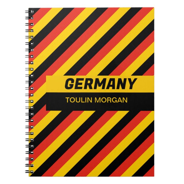 Personalized  German Flag Notebook (Front)