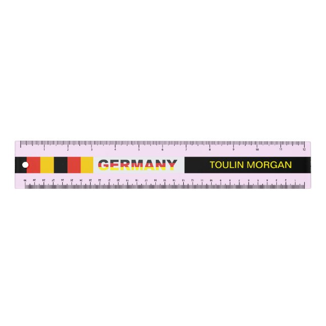 Personalized  German Flag Ruler (Front)