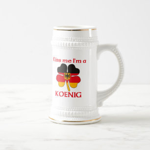 Personalized German Kiss Me I'm Koenig Beer Stein