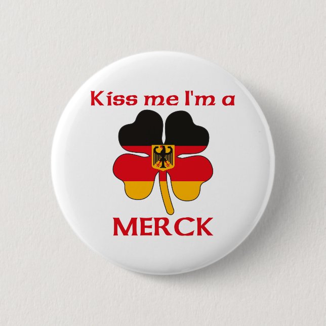 Personalized German Kiss Me I'm Merck Button (Front)