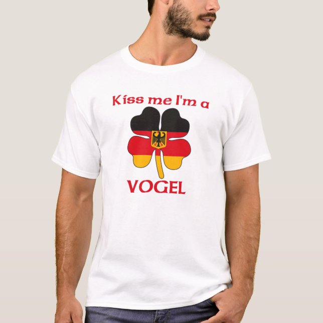 Personalized German Kiss Me I'm Vogel T-Shirt (Front)
