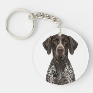 Personalized German Liver Pointer Dog Keychains