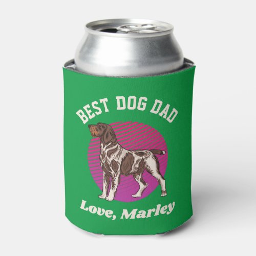 Personalized German Pointer Dog Dad Custom Name Can Cooler