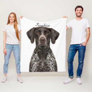 Personalized German Pointer Pet Photo Blanket