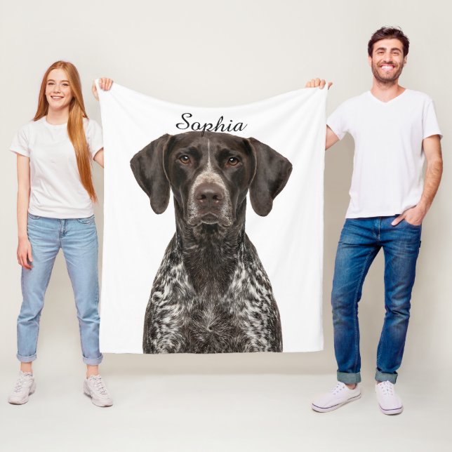 Personalized German Pointer Pet Photo Blanket (In Situ)