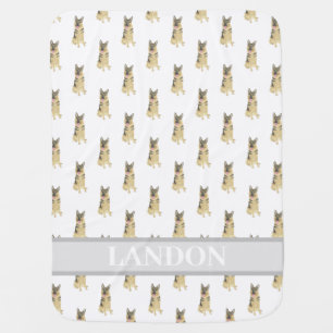 Personalized German Shepherd Baby Blanket