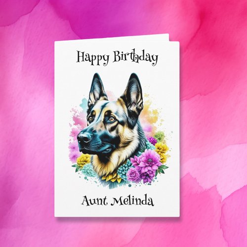 Personalized German Shepherd Birthday Card
