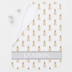 Personalized German Shepherd (Black & Tan) Baby Blanket