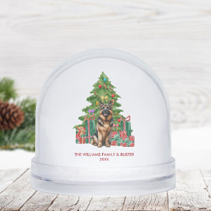 Personalized German Shepherd Dog Christmas Snow Globe