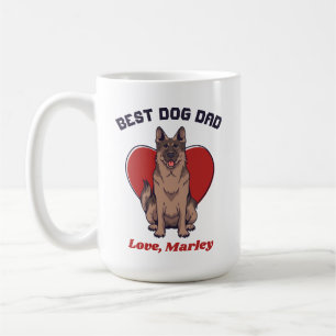 Personalized German Shepherd Dog Dad Custom Name Coffee Mug