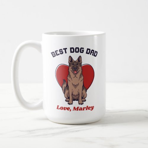 Personalized German Shepherd Dog Dad Custom Name Coffee Mug