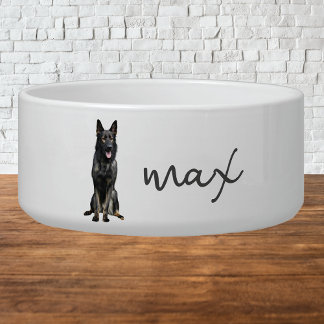 Personalized German Shepherd Dog Food Bowl