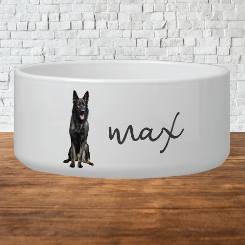 Personalized German Shepherd Dog Food Bowl