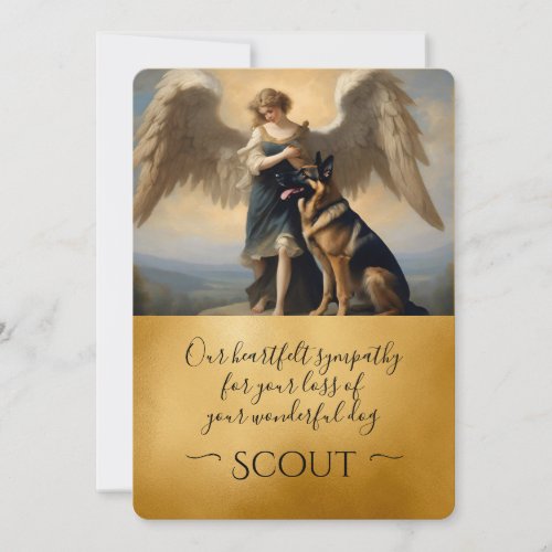Personalized German Shepherd Dog Loss Sympathy Card