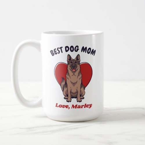 Personalized German Shepherd Dog Mom Custom Name Coffee Mug