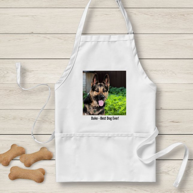 Personalized German Shepherd Dog Photo, Dog Name Adult Apron (Creator Uploaded)