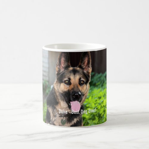 Personalized German Shepherd Dog Photo Dog Name Coffee Mug