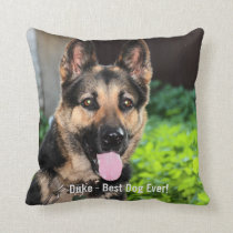 Personalized German Shepherd Dog Photo, Dog Name Throw Pillow Personalized German Shepherd Dog Photo, Dog Name Throw Pillow