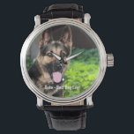 Personalized German Shepherd Dog Photo, Dog Name Watch<br><div class="desc">Personalize this keepsake with your uploaded German Shepherd's photo and their name (can also upload any photo and personalized with any text). Text reads "Best Dog Ever" or add your own text - We love "dog's name", dog's birthday or day of passing. Just click on "customize" to add your personalized...</div>