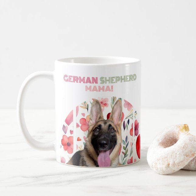 Personalized German Shepherd Mama! Mug (With Donut)
