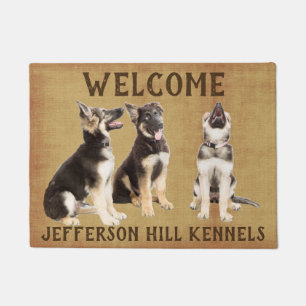 Personalized German Shepherd Puppies Doormat