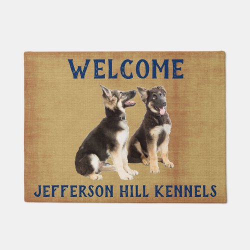 Personalized German Shepherd Puppies Doormat