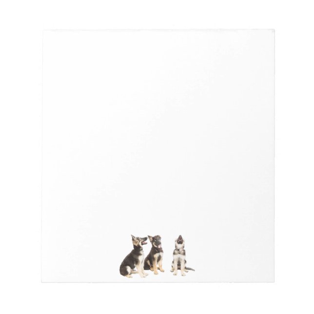Personalized German Shepherd Puppies Notepad (Front)